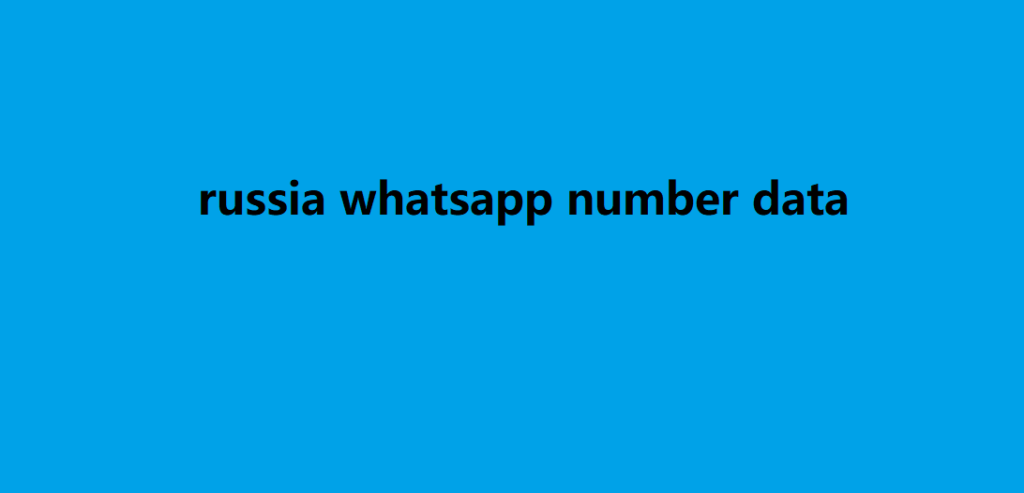 russia whatsapp number data