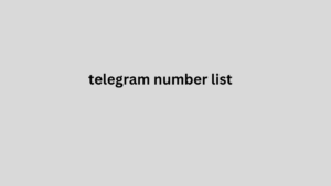  telegram number list