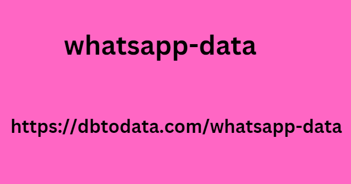 WhatsApp data